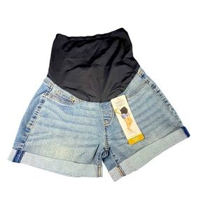 Signature by Levi Strauss & Co. Gold Maternity Mid-Rise Shorts, Size XS